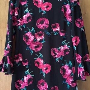Tahari Black Floral Dress